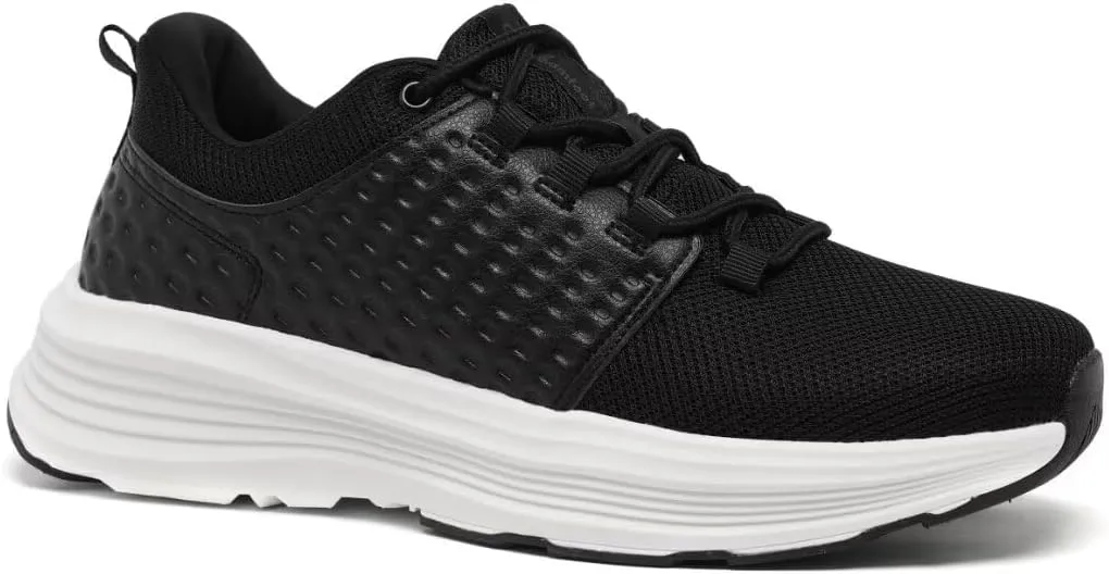 OrthoComfoot Men's Orthopedic Fashion Sneakers with Arch Support: Casual Plantar Fasciitis Walking Shoes for Flat Feet, Comfortable Orthotic Soft Thick Sole Sneakers for Foot and Heel Pain Relief