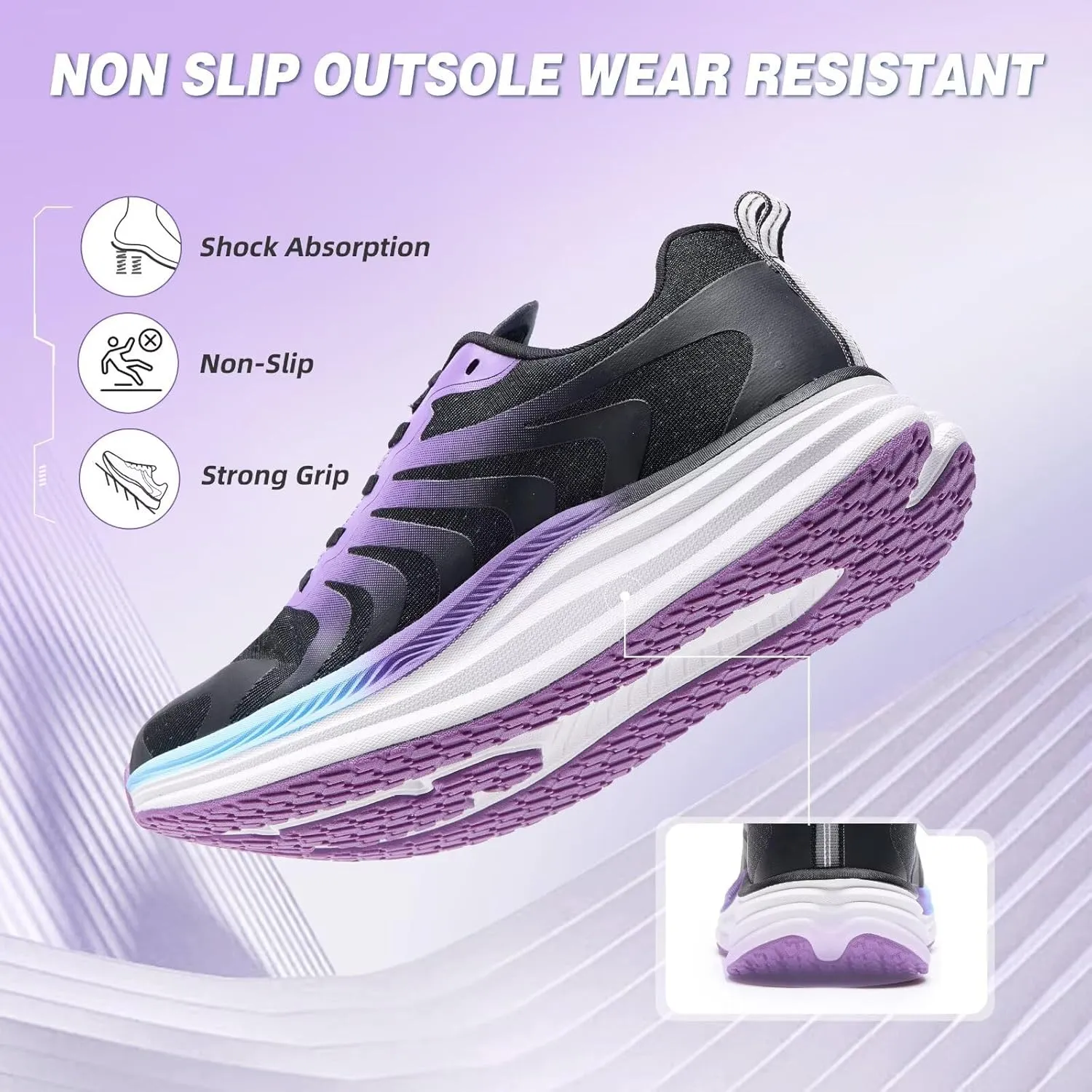 Orthopedic Road Running Shoes for Womens, Comfortable Casual Arch Support Plantar Fasciitis Flat Feet Tennis Walking Shoes, Orthotic Supportive Athletic Sports Sneakers for Foot Heel Pain Relief