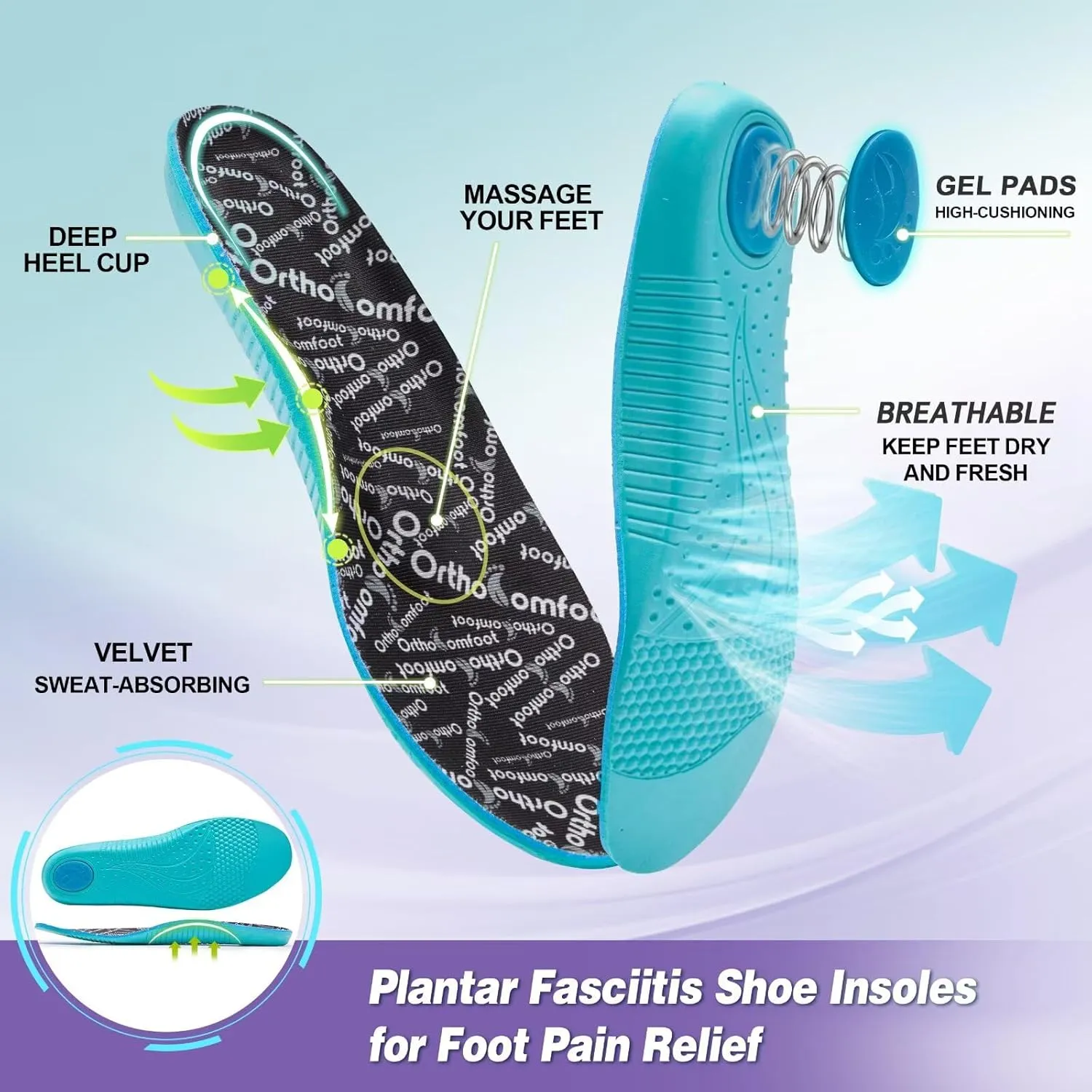 Orthopedic Road Running Shoes for Womens, Comfortable Casual Arch Support Plantar Fasciitis Flat Feet Tennis Walking Shoes, Orthotic Supportive Athletic Sports Sneakers for Foot Heel Pain Relief