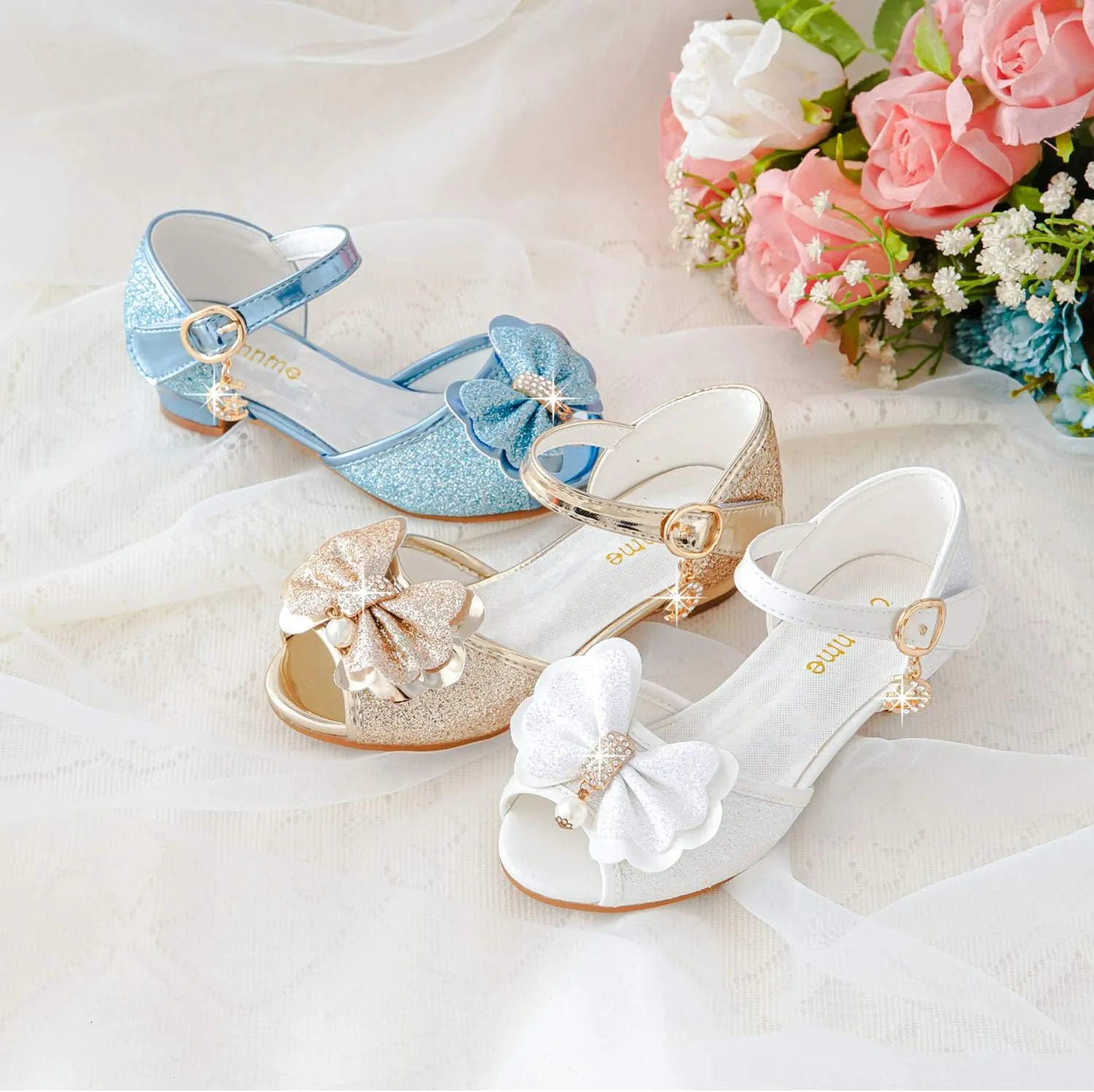 Osinnme Toddler Little Big Kid Girls Wedding Sandals