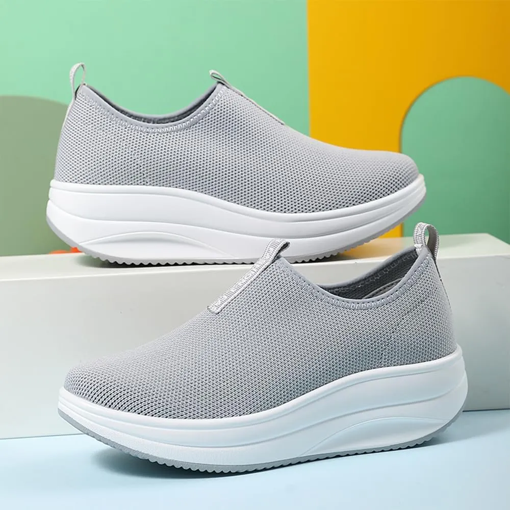 Oude Platform Loafers for Women Comfortable | Womens Slip On Sneakers Lightweight | Women's Walking Shoes Work Long Hours | Thick Rocking Bottom