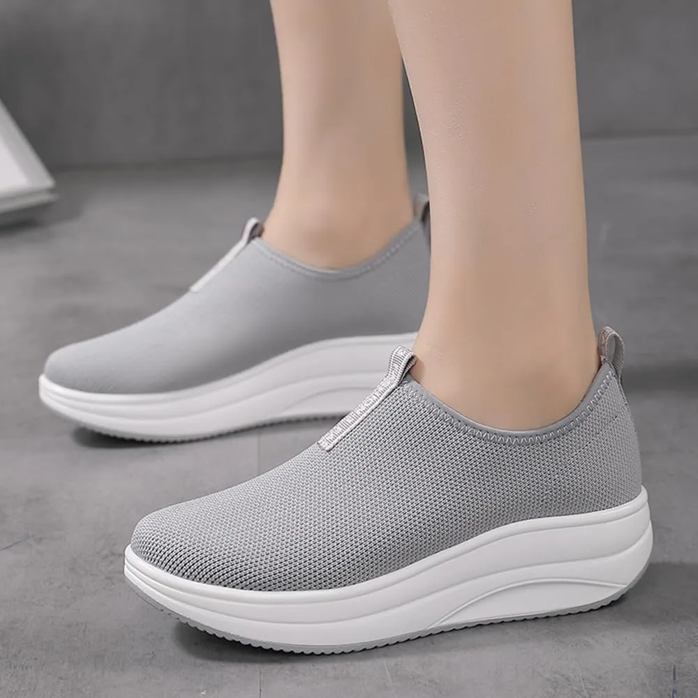 Oude Platform Loafers for Women Comfortable | Womens Slip On Sneakers Lightweight | Women's Walking Shoes Work Long Hours | Thick Rocking Bottom