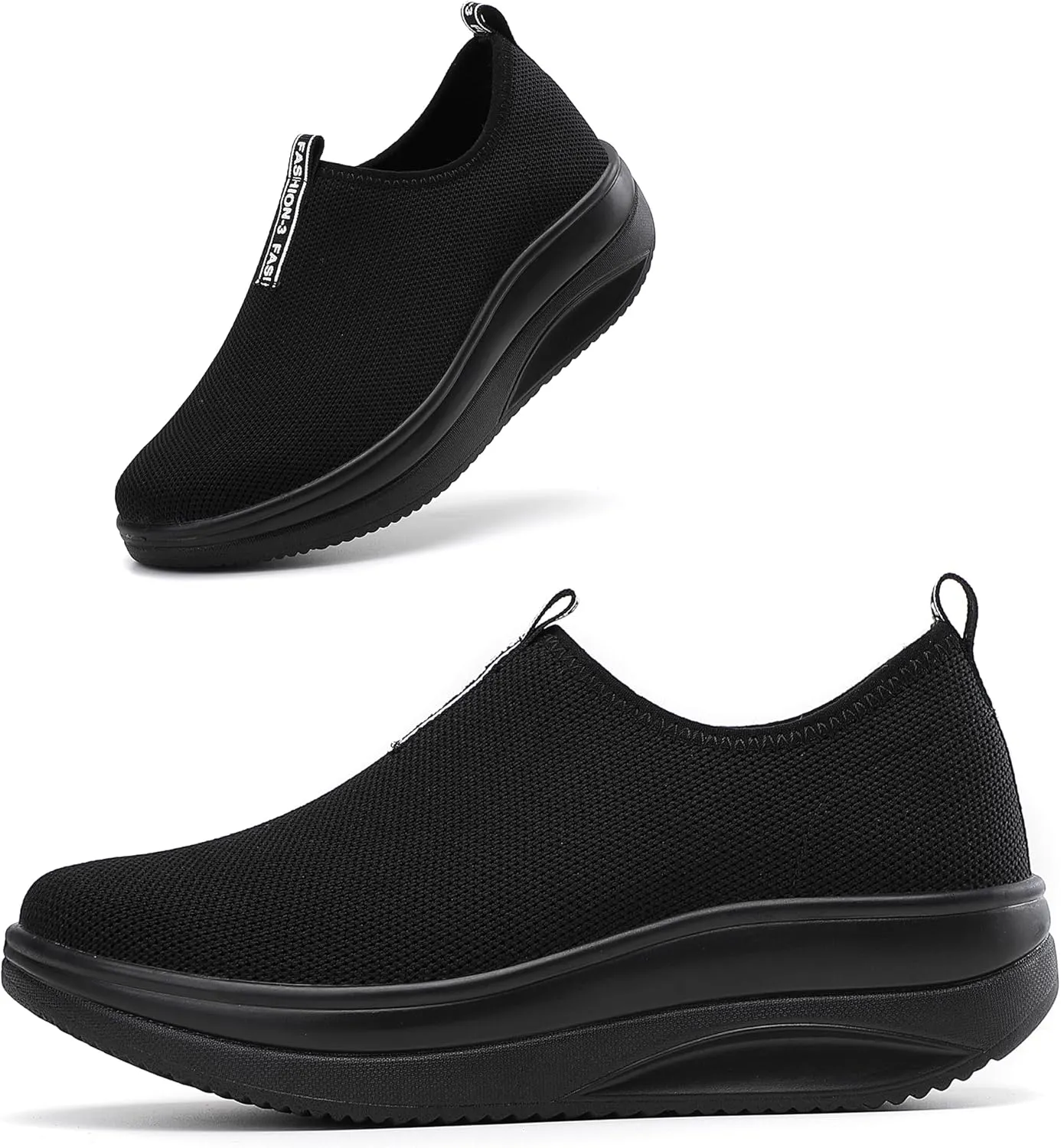 Oude Platform Loafers for Women Comfortable | Womens Slip On Sneakers Lightweight | Women's Walking Shoes Work Long Hours | Thick Rocking Bottom