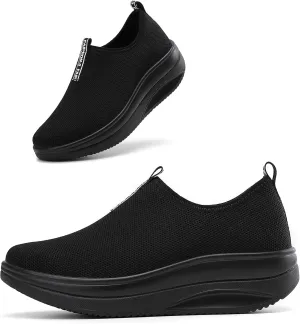 Oude Platform Loafers for Women Comfortable | Womens Slip On Sneakers Lightweight | Women's Walking Shoes Work Long Hours | Thick Rocking Bottom