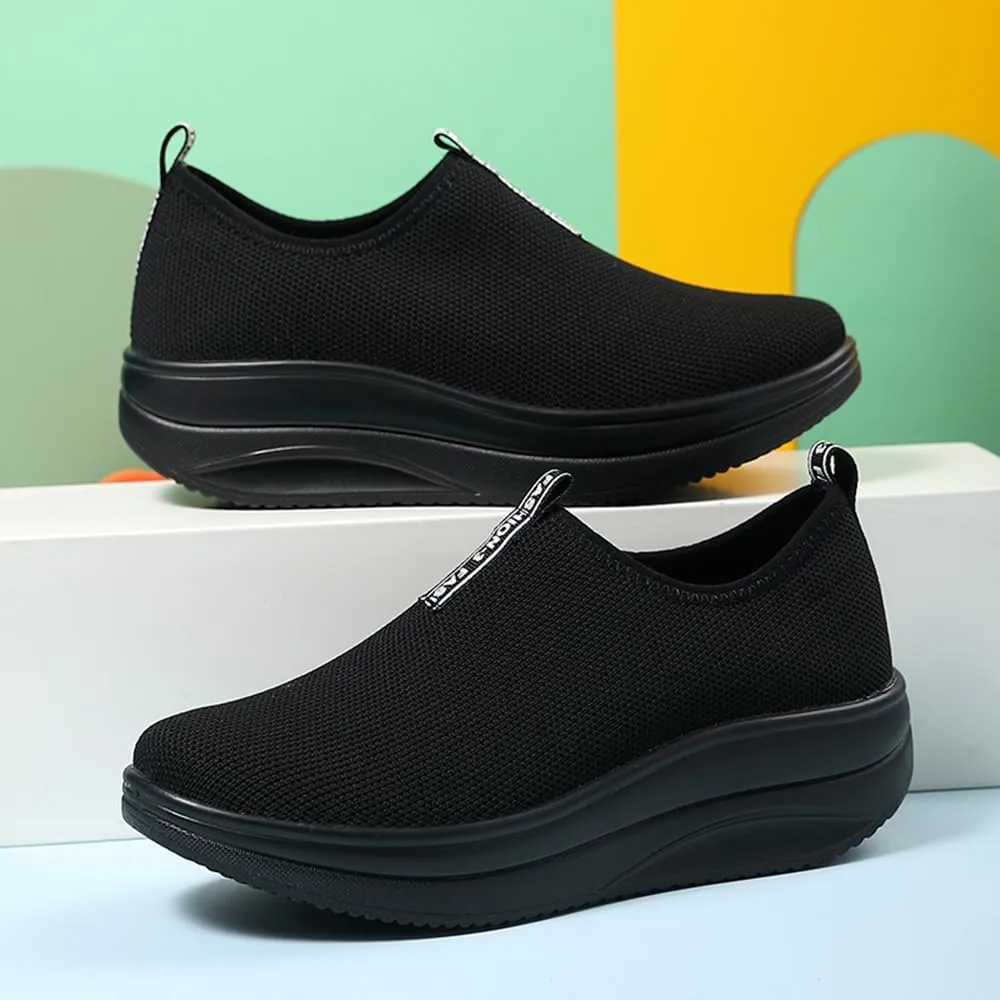 Oude Platform Loafers for Women Comfortable | Womens Slip On Sneakers Lightweight | Women's Walking Shoes Work Long Hours | Thick Rocking Bottom
