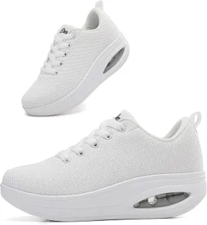Oude Sneakers for Women Comfortable | Shoes for Women Traveling | 2 Inch Air Cushion Rocker Bottom