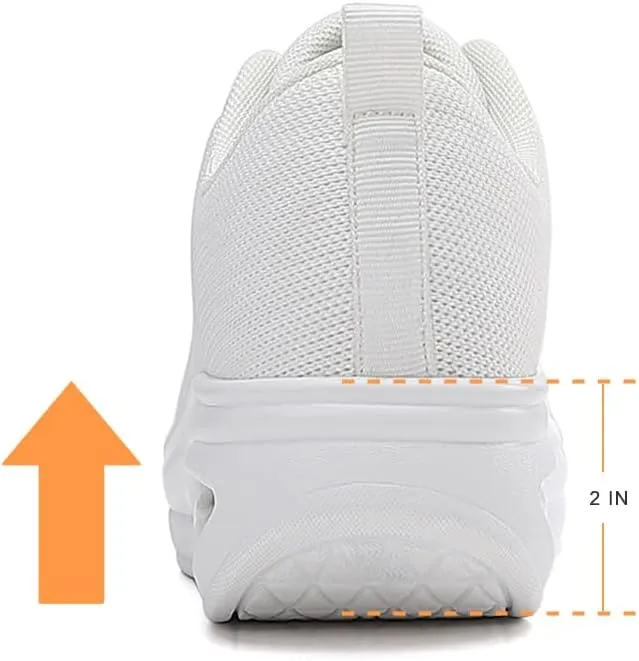 Oude Sneakers for Women Comfortable | Shoes for Women Traveling | 2 Inch Air Cushion Rocker Bottom