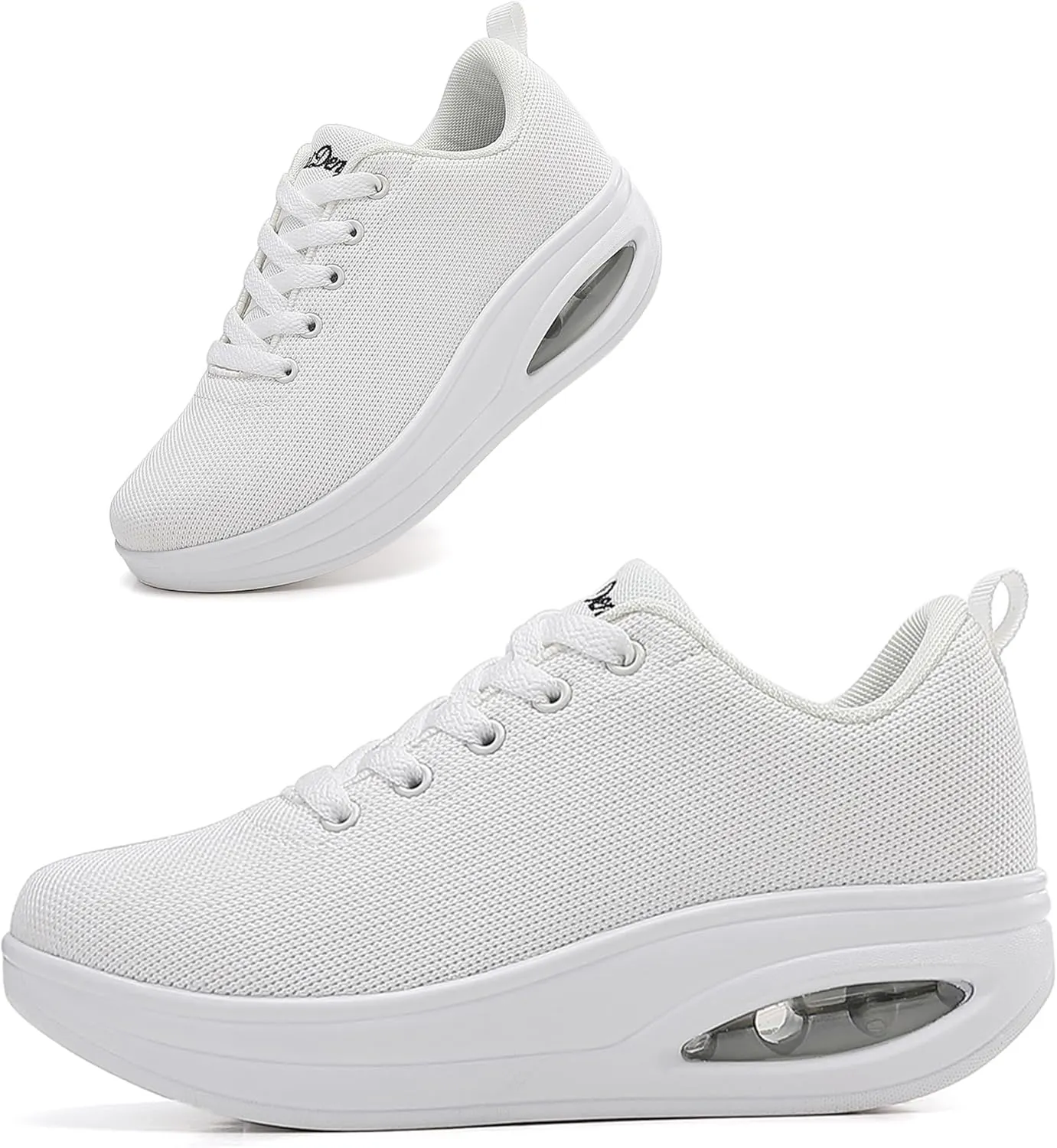 Oude Sneakers for Women Comfortable | Shoes for Women Traveling | 2 Inch Air Cushion Rocker Bottom
