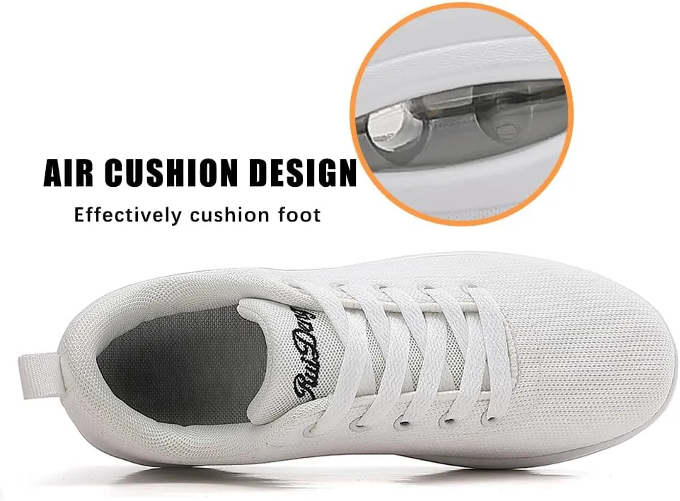 Oude Sneakers for Women Comfortable | Shoes for Women Traveling | 2 Inch Air Cushion Rocker Bottom
