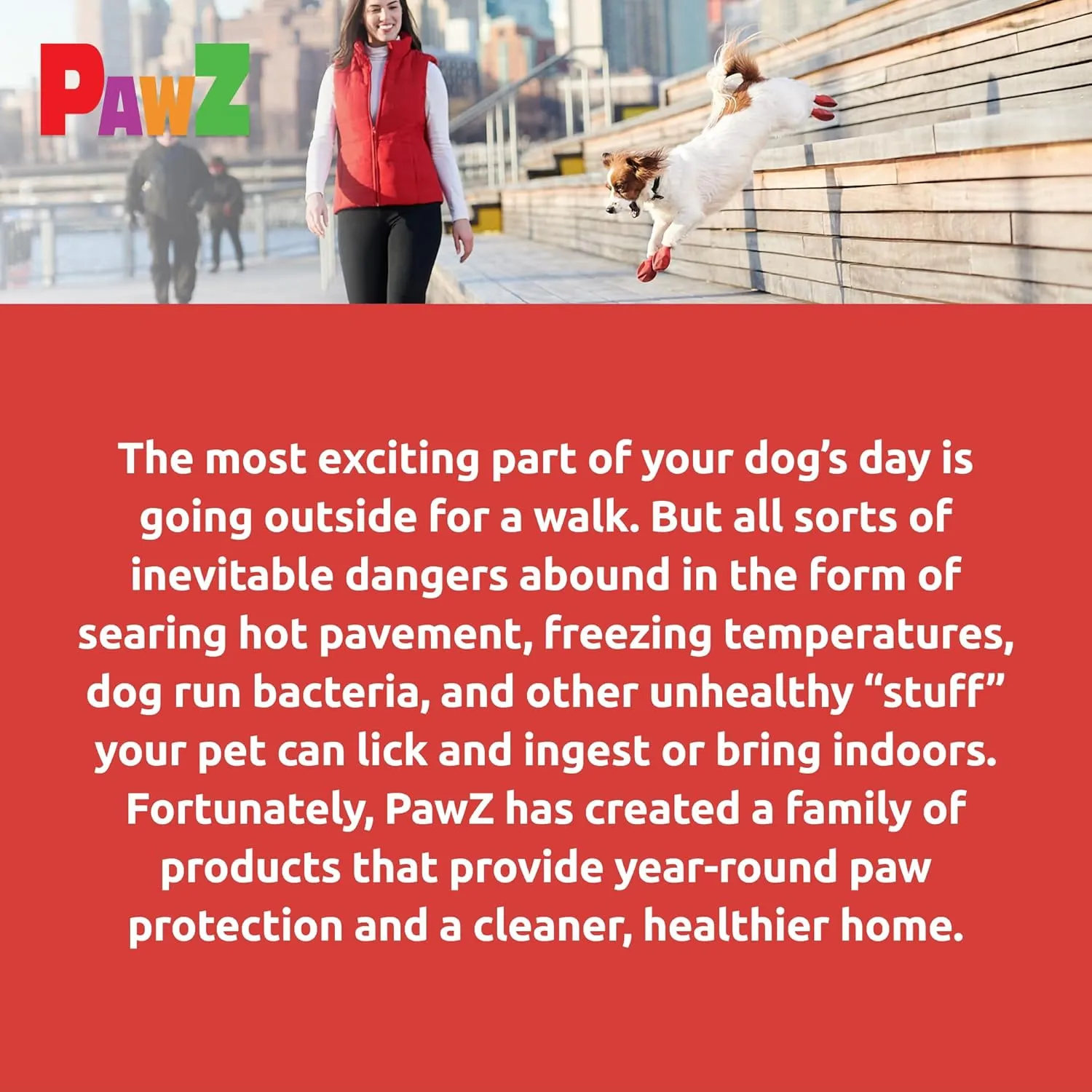 PawZ Rubber Dog Boots for Paws up to 2" - 2.5" - Dog Booties for Hot Pavement, Anti Slip Dog Socks, 12 Reusable Paws Waterproof Dog Boots, S, Black