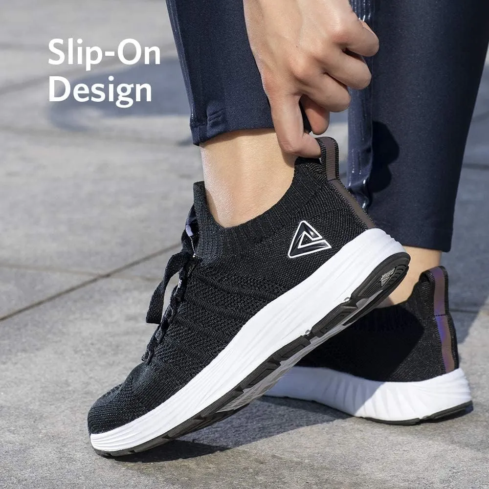 PEAK Womens Lightweight Walking Shoes - Comfortable Slip-on Sneakers for Running, Tennis, Gym, Casual Workout