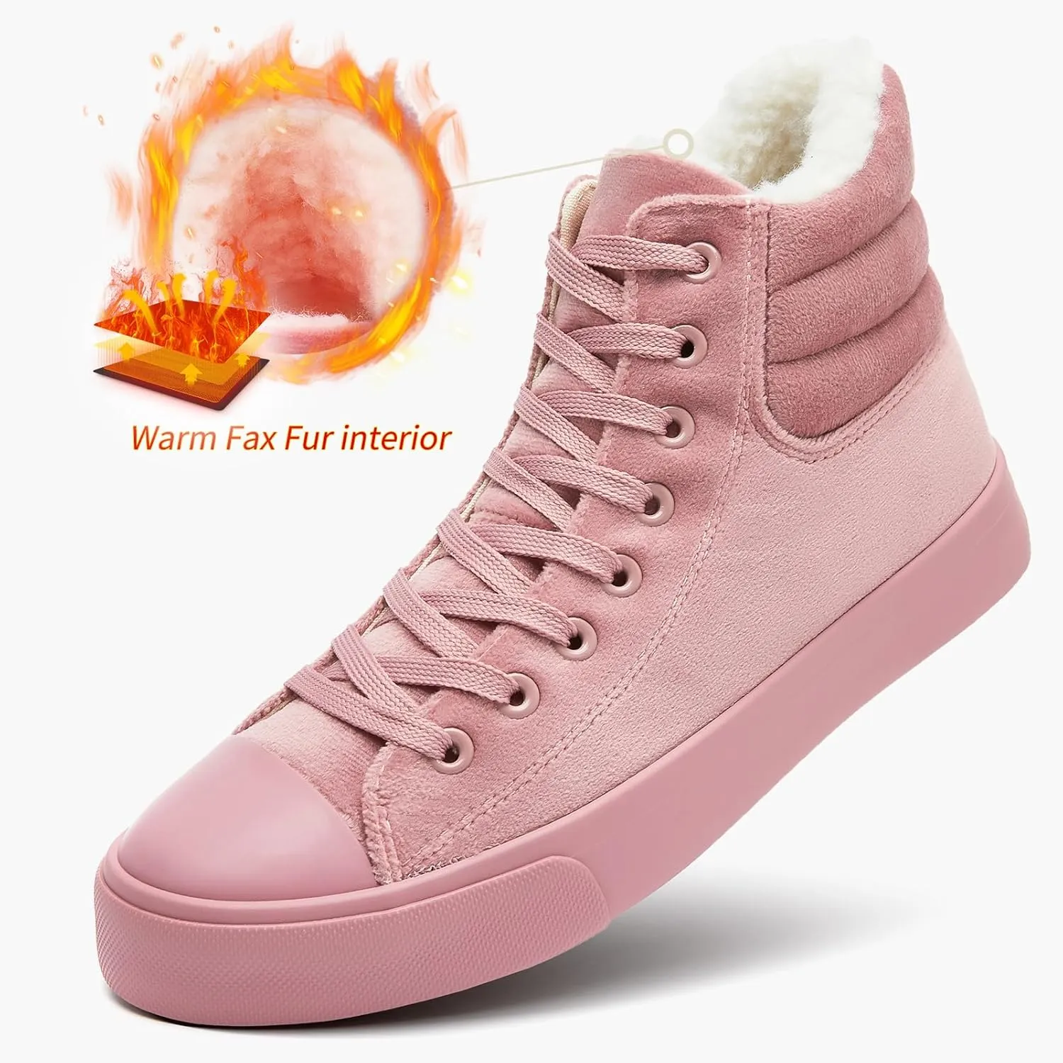 POVOGER High Top Sneakers for Women White Womens High Tops Canvas Shoes Black Fashion Sneakers Casual Lace up Tennis Shoes