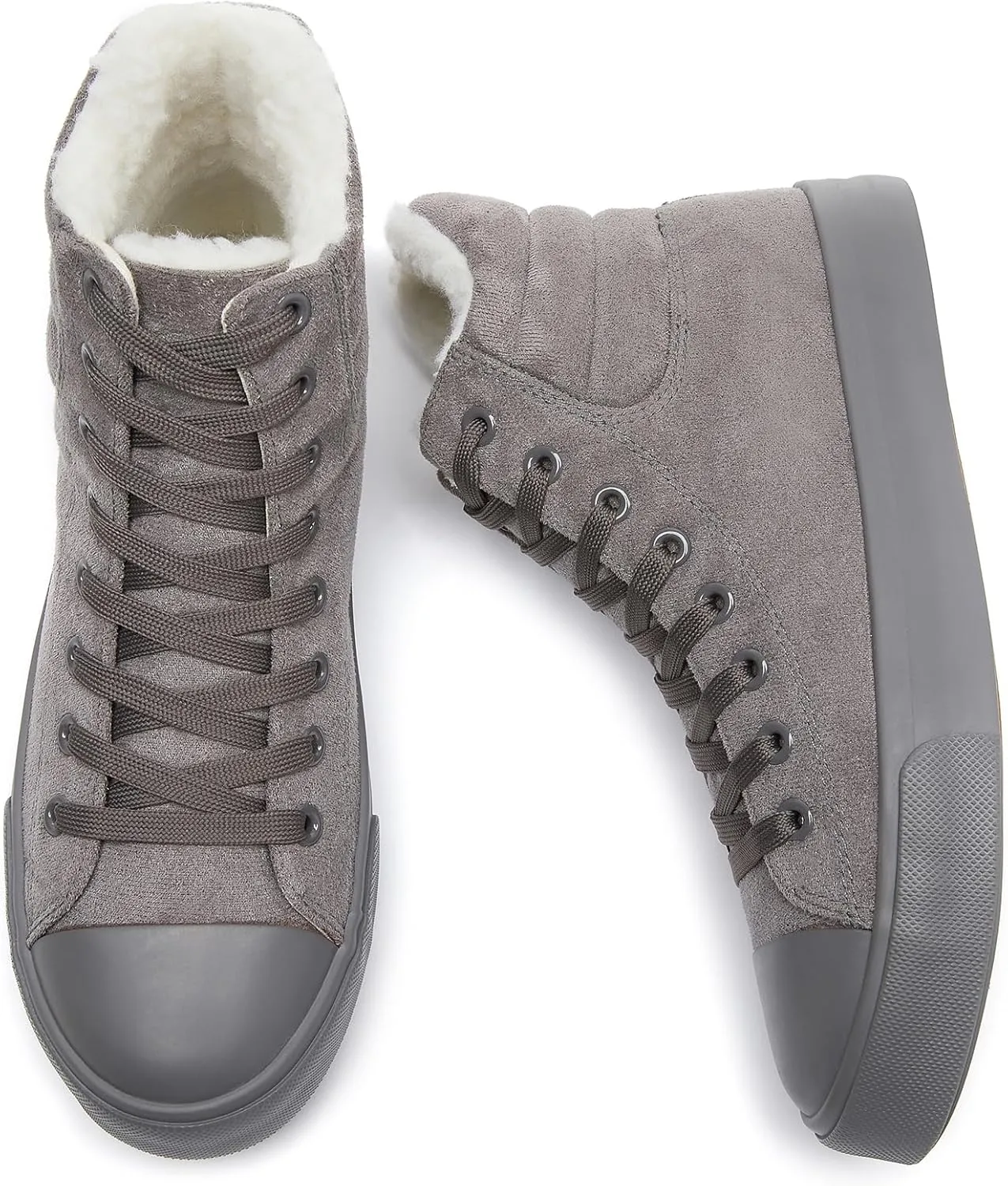 POVOGER High Top Sneakers for Women White Womens High Tops Canvas Shoes Black Fashion Sneakers Casual Lace up Tennis Shoes
