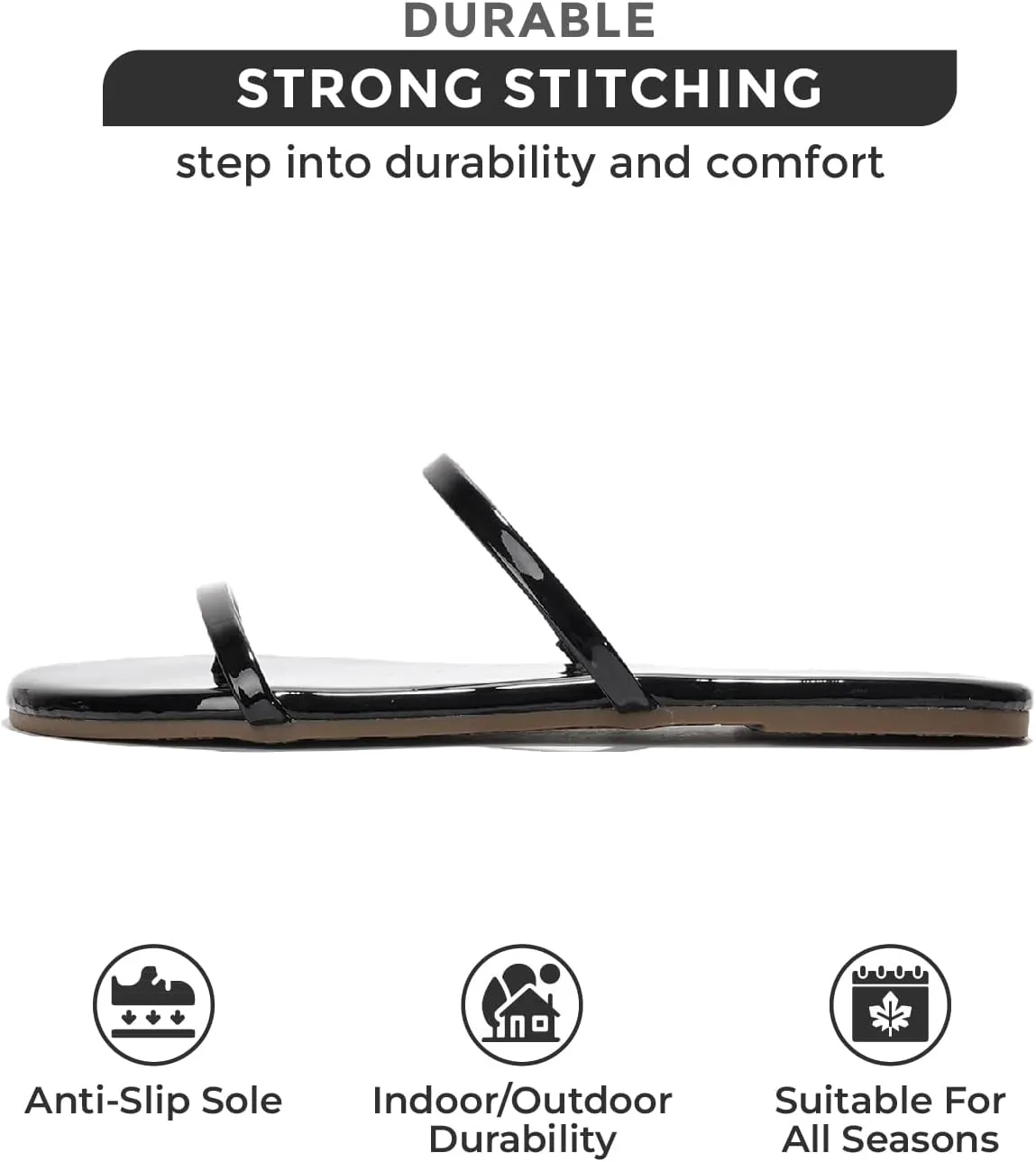 Project Cloud Sandals Women - Memory Foam Flip Flops for Women - Vegan Leather Summer Sandals - Lightweight Slip On Beach Essentials Slides (Transition)