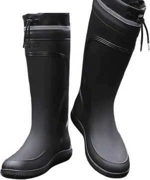Rain Boots for Men Waterproof Mens Knee High with PVC Rubber Boots Mens Mud Boots, Comfort Lightweight Gardening Fishing Shoes for Yard Farm Outdoor Work