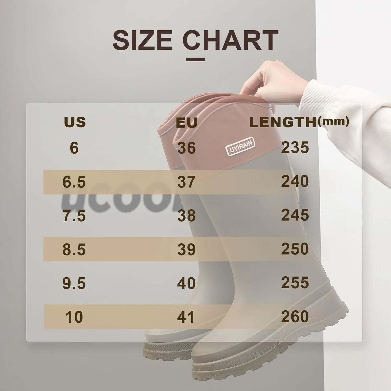 Rain Boots for Women, Anti-Slip Rubber Boots Waterproof Garden Boots Durable Slip Resistant Muck Boots,Tall Water Women Boots Comfort Fishing Boots Knee High Work Boots for Outdoor