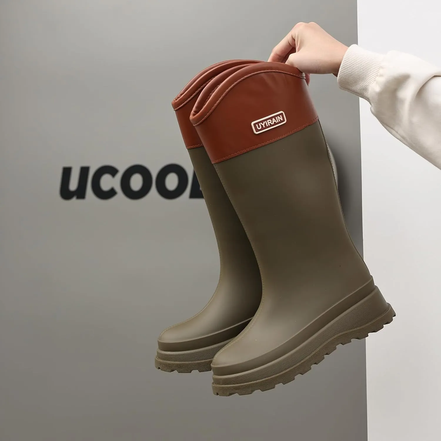 Rain Boots for Women, Anti-Slip Rubber Boots Waterproof Garden Boots Durable Slip Resistant Muck Boots,Tall Water Women Boots Comfort Fishing Boots Knee High Work Boots for Outdoor