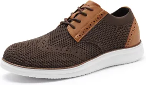 Rihero Men's Fashion Dress Sneakers Business Oxfords Comfortable Casual Walking Shoes Lightweight Mesh Breathable Tennis Shoes