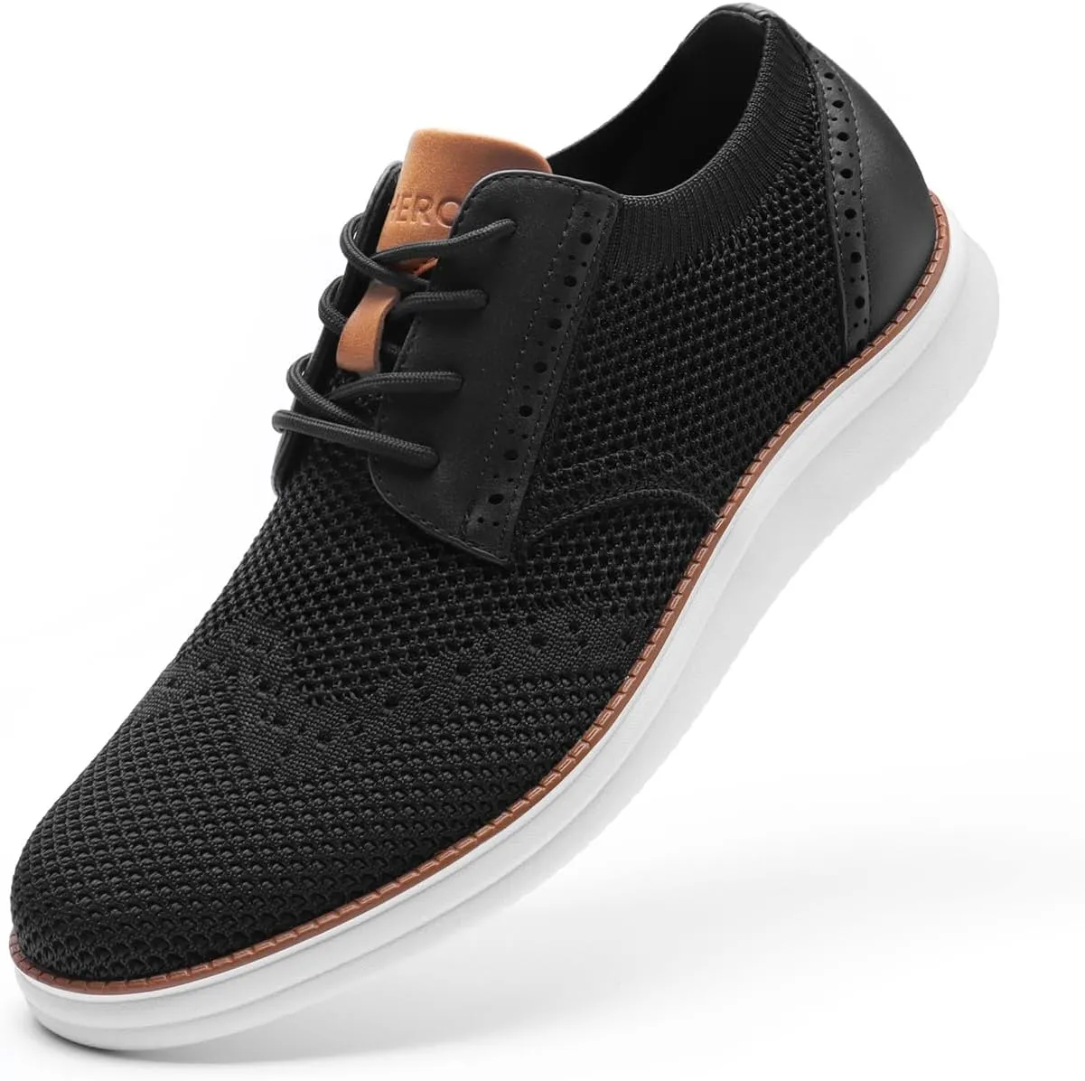 Rihero Men's Fashion Dress Sneakers Business Oxfords Comfortable Casual Walking Shoes Lightweight Mesh Breathable Tennis Shoes