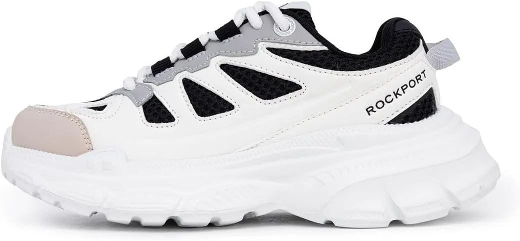 Rockport Kids Boys Sneakers - Durable, Breathable Mesh Design with Cushioned Sole for Comfort - Athletic Shoes for Walking, Running, and School Lace-Up/Bungee (Big Kids & Little Kids)
