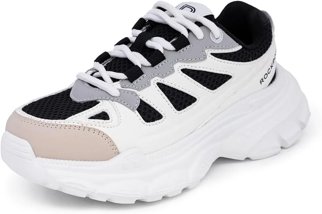 Rockport Kids Boys Sneakers - Durable, Breathable Mesh Design with Cushioned Sole for Comfort - Athletic Shoes for Walking, Running, and School Lace-Up/Bungee (Big Kids & Little Kids)