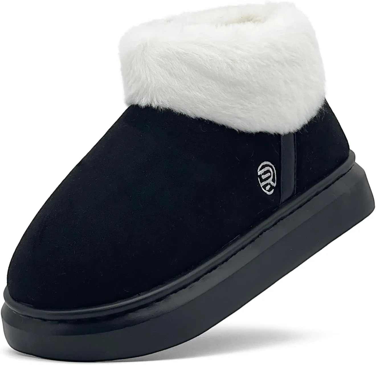 rosyclo Ankle Winter Boots for Women, Suede Faux Fur Furry Lining Warm Women's Snow Mini Boot Lightweight Anti-Slip Fuzzy Classic Memory Foam Comfort Shoes Short Booties for Indoor Outdoor