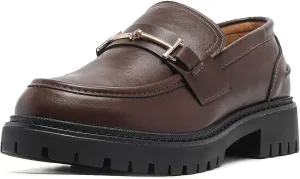 Round Toe Chunky Loafers Women Platform Loafers for Women