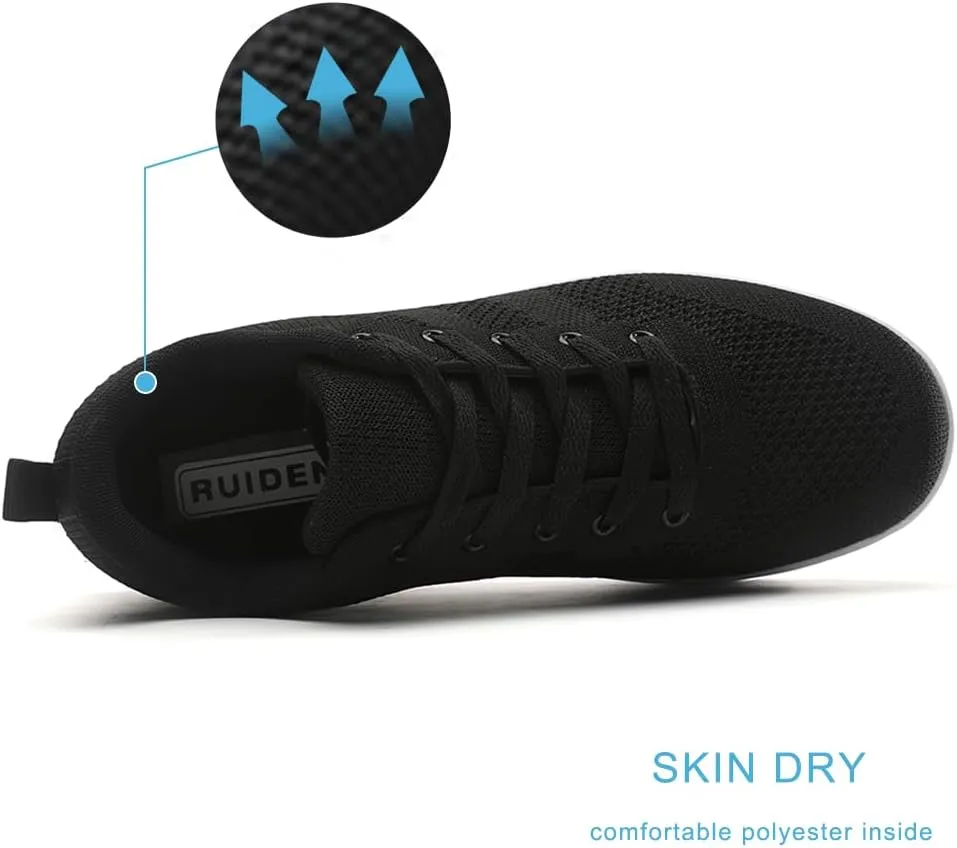 RUIDENG Platform Sneakers for Women Air Cushion | Walking Shoes Women Comfortable All Day | Thick Rocker Bottom