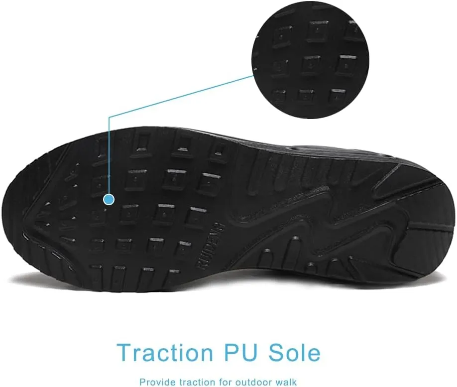 RUIDENG Platform Sneakers for Women Air Cushion | Walking Shoes Women Comfortable All Day | Thick Rocker Bottom