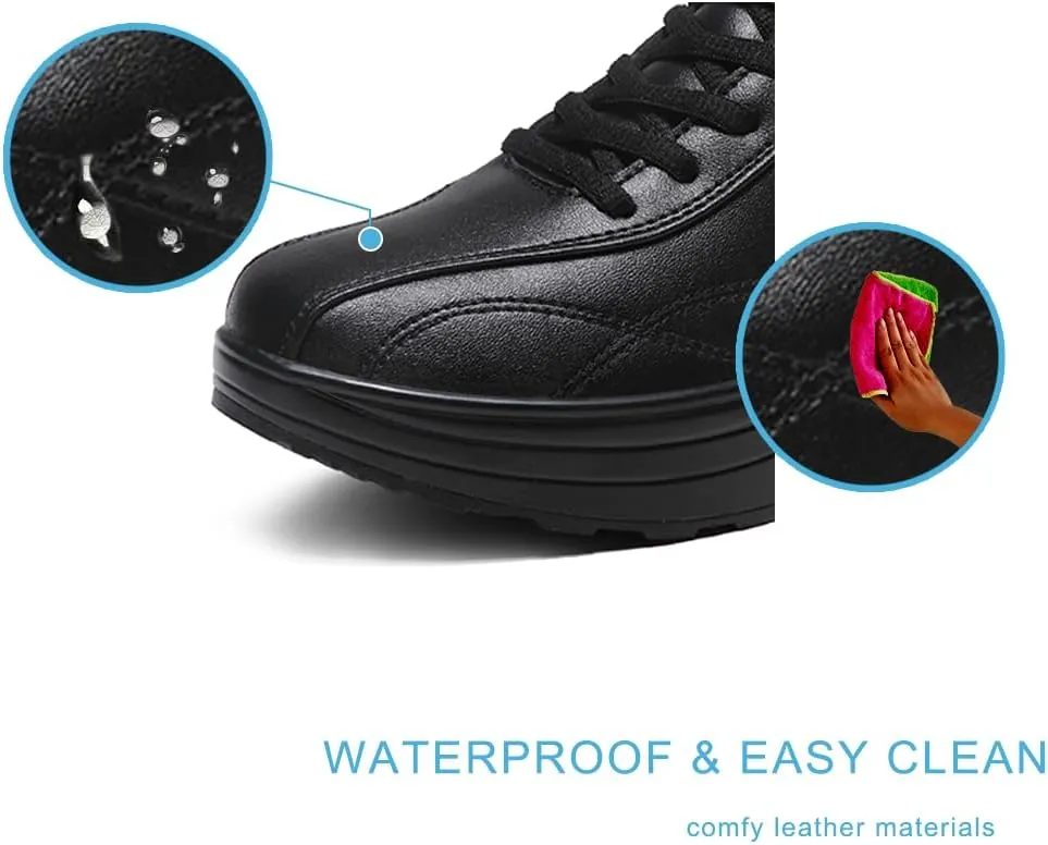 RUIDENG Platform Sneakers for Women Air Cushion | Walking Shoes Women Comfortable All Day | Thick Rocker Bottom