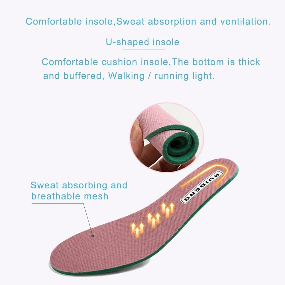 RUIDENG Platform Sneakers for Women Air Cushion | Walking Shoes Women Comfortable All Day | Thick Rocker Bottom