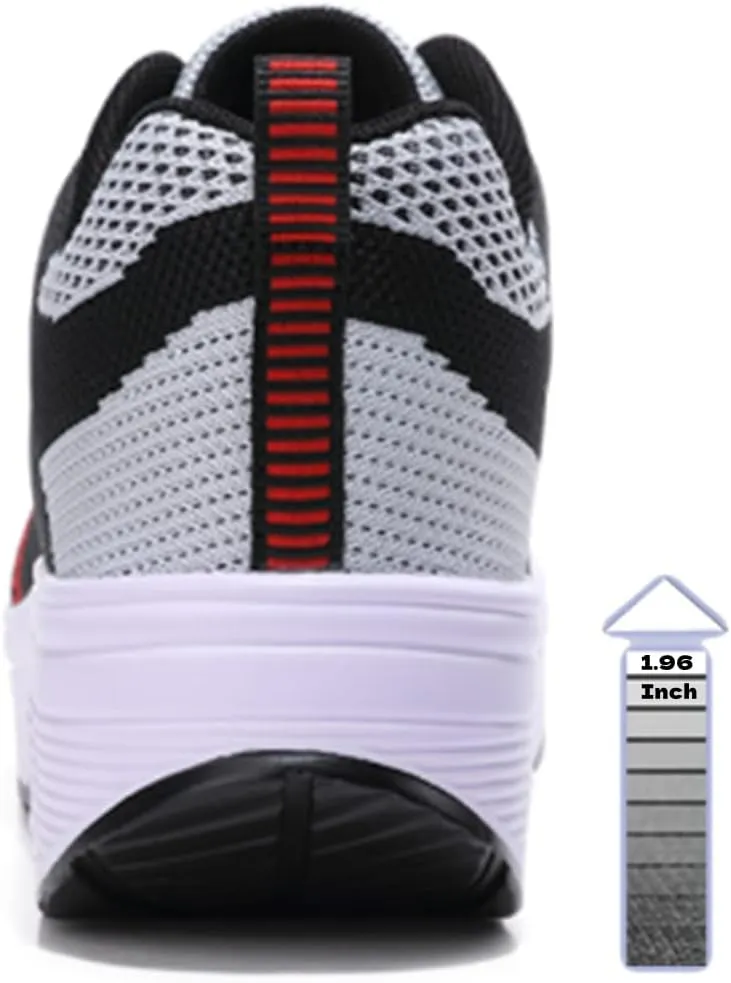 RUIDENG Platform Sneakers for Women Air Cushion | Walking Shoes Women Comfortable All Day | Thick Rocker Bottom