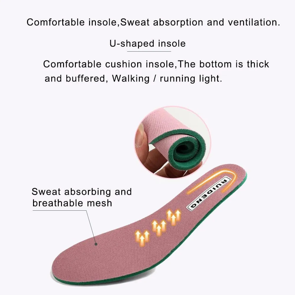 RUIDENG Platform Sneakers for Women Walking All Day | Slip Resistant Work Shoes for Women Comfortable | 2 Inch Thick Wedge Rocker Bottom