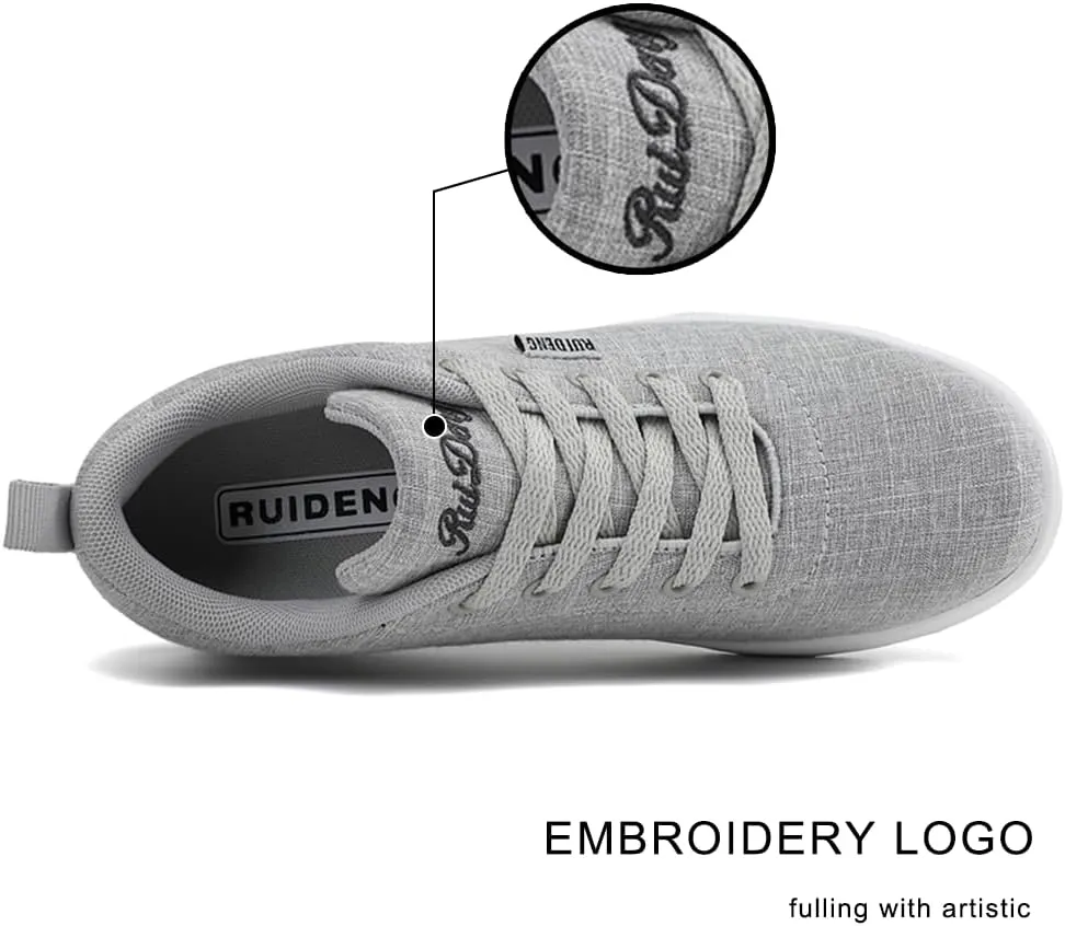 RUIDENG Platform Sneakers for Women Walking All Day | Slip Resistant Work Shoes for Women Comfortable | 2 Inch Thick Wedge Rocker Bottom