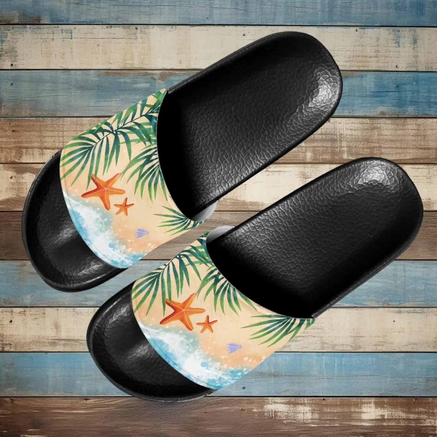 Sandals Slides for Women Non Slip Slippers Lightweight Casual Peep Toe Summer Shoes Beach Slides