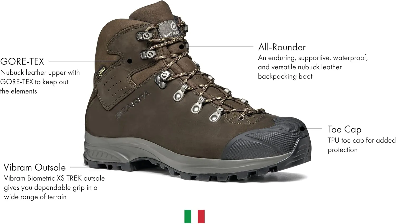 SCARPA Men's Kailash Plus GTX Waterproof Gore-Tex Leather Hiking Boots