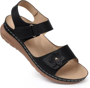 SHIBEVER Women's Wedge Sandals Platform: Comfortable Dressy Arch Support - Summer Open Toe Women Sandals