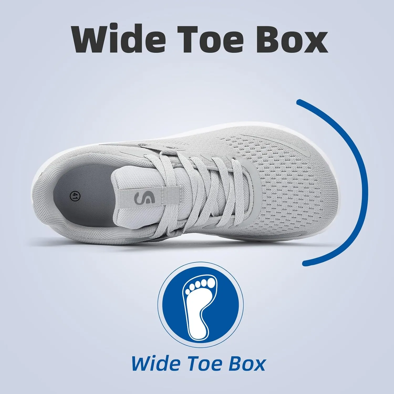 Slow Man Wide Toe Box Mens Walking Sneakers Wide Width Running Shoes Gym Workout Tennis Shoes for Wide Feet