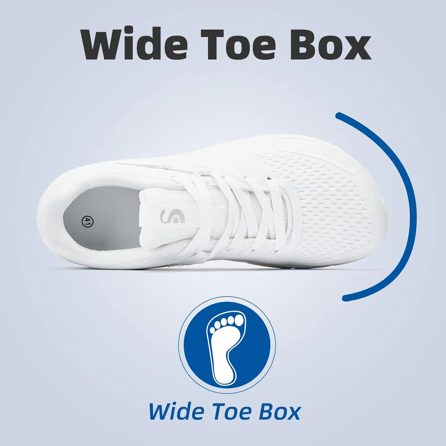 Slow Man Wide Toe Box Mens Walking Sneakers Wide Width Running Shoes Gym Workout Tennis Shoes for Wide Feet