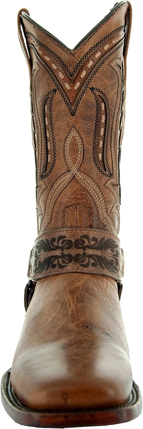 Soto Boots Women's Harness Cowgirl Boots, Genuine Leather Cowgirl Boots, Handcrafted Cowboy Boots For Women M50038