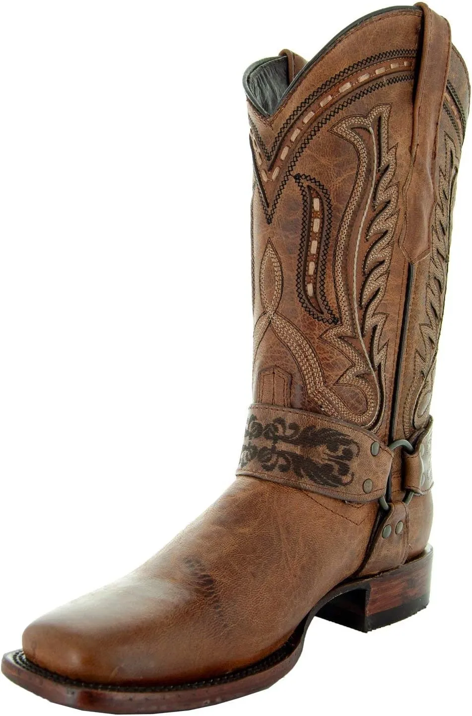 Soto Boots Women's Harness Cowgirl Boots, Genuine Leather Cowgirl Boots, Handcrafted Cowboy Boots For Women M50038