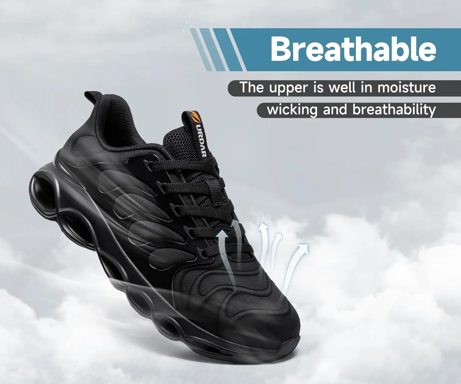 Steel Toe Shoes for Men Comfortable Safety Shoes Work Lightweight Safety Sneakers Work Footwear Breathable Steel Toe Sneakers Industrial