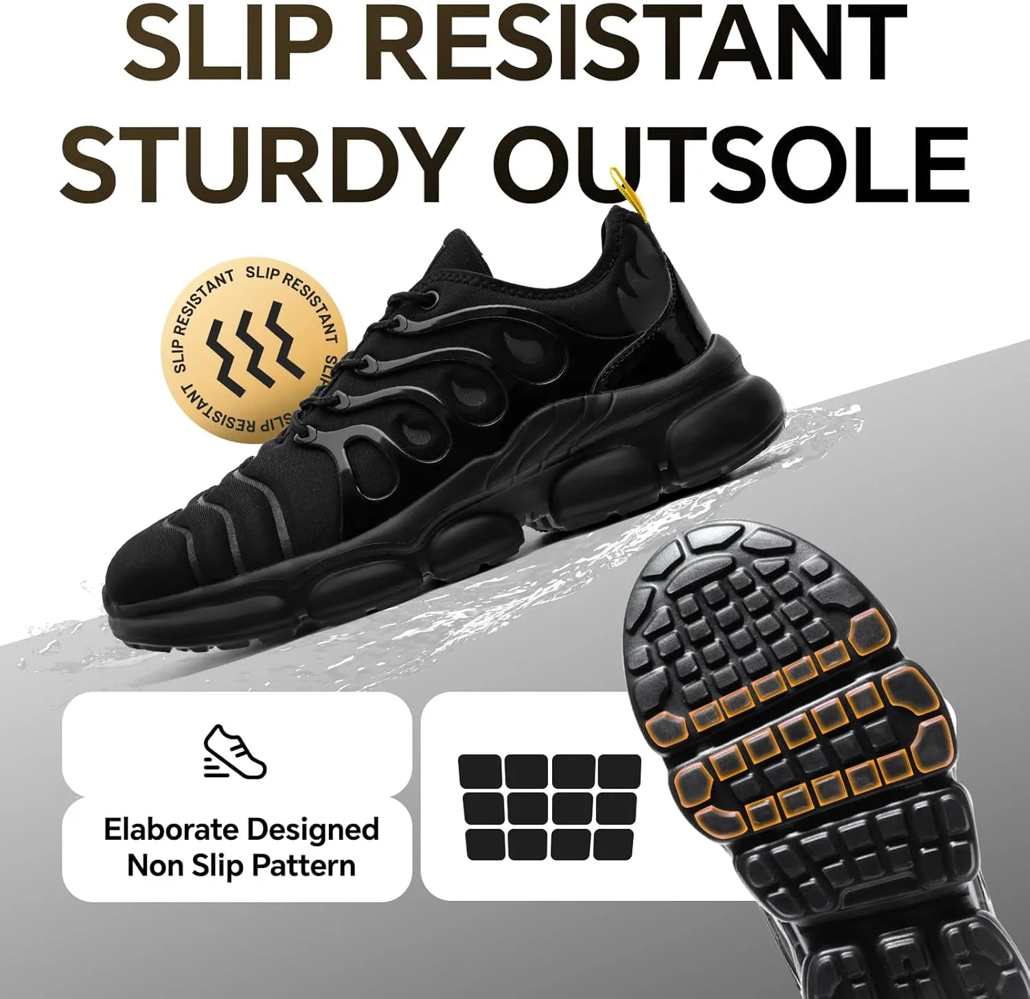 Steel Toe Shoes for Men Women Comfortable Lightweight Work Sneakers for Men Composite Toe Safety Sneakers Men's Slip Resistant Indestructable Construction Safety Shoes