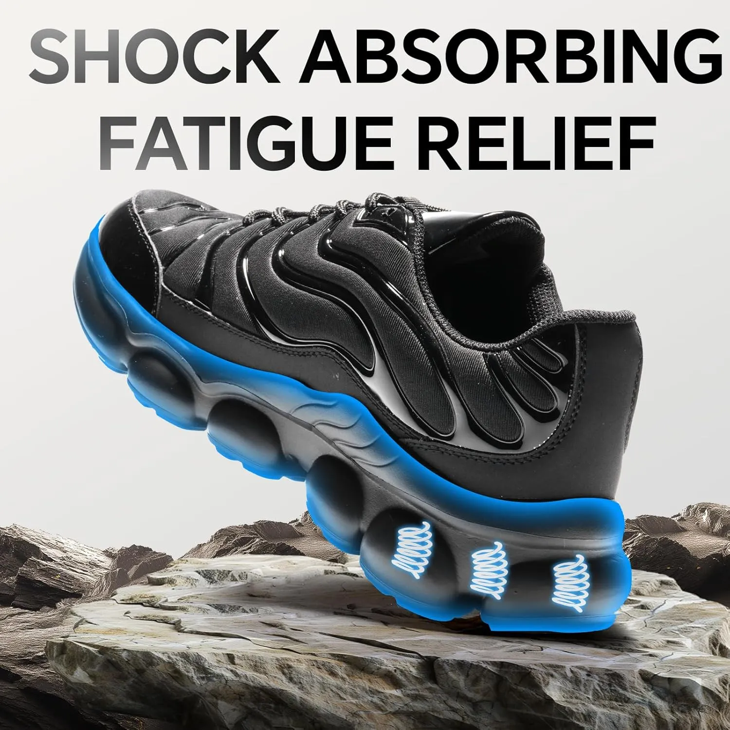 Steel Toe Shoes for Men Women Comfortable Lightweight Work Sneakers for Men Composite Toe Safety Sneakers Men's Slip Resistant Indestructable Construction Safety Shoes
