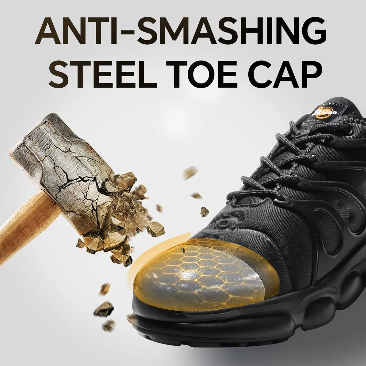Steel Toe Shoes for Men Women Comfortable Lightweight Work Sneakers for Men Composite Toe Safety Sneakers Men's Slip Resistant Indestructable Construction Safety Shoes