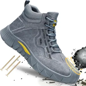 Steel Toe Shoes for Men Women Lightweight Work Shoes Mens Indestructible Safety Sneakers Puncture Proof Construction Shoe Composite Toe Sneakers
