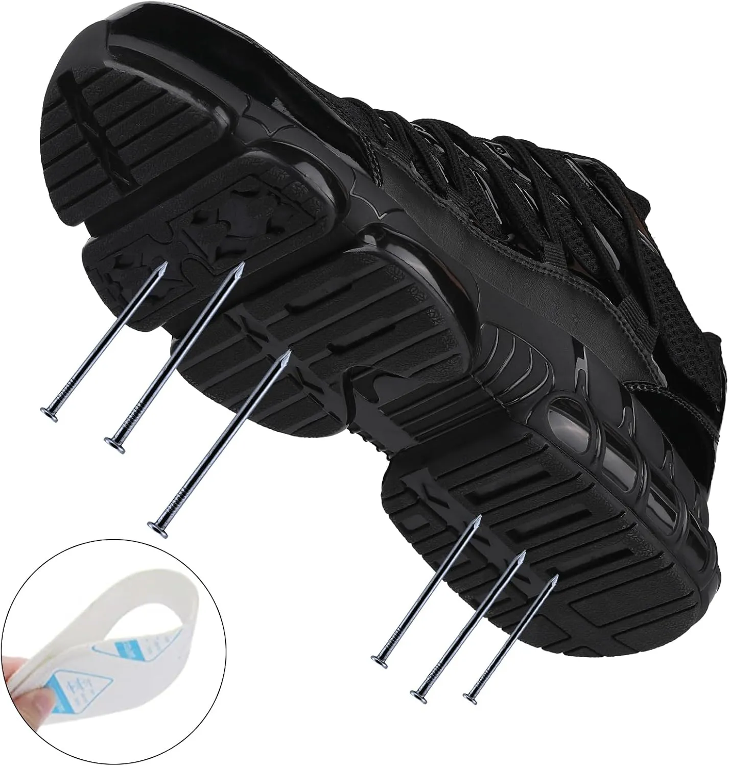 Steel Toe Work Shoes for Men Women Safety Composite Toe Sneakers Lightweight Comfortable Black Wide Utility Indestructible Industrial Construction Shoes Zapatos de seguridad para Hombres Mujer