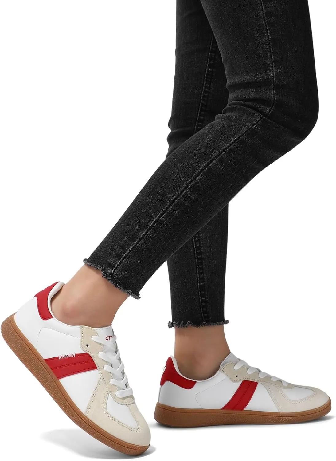 STQ Orthopedic Retro Low Top Sneakers Women Fashion Tennis Skate Shoes