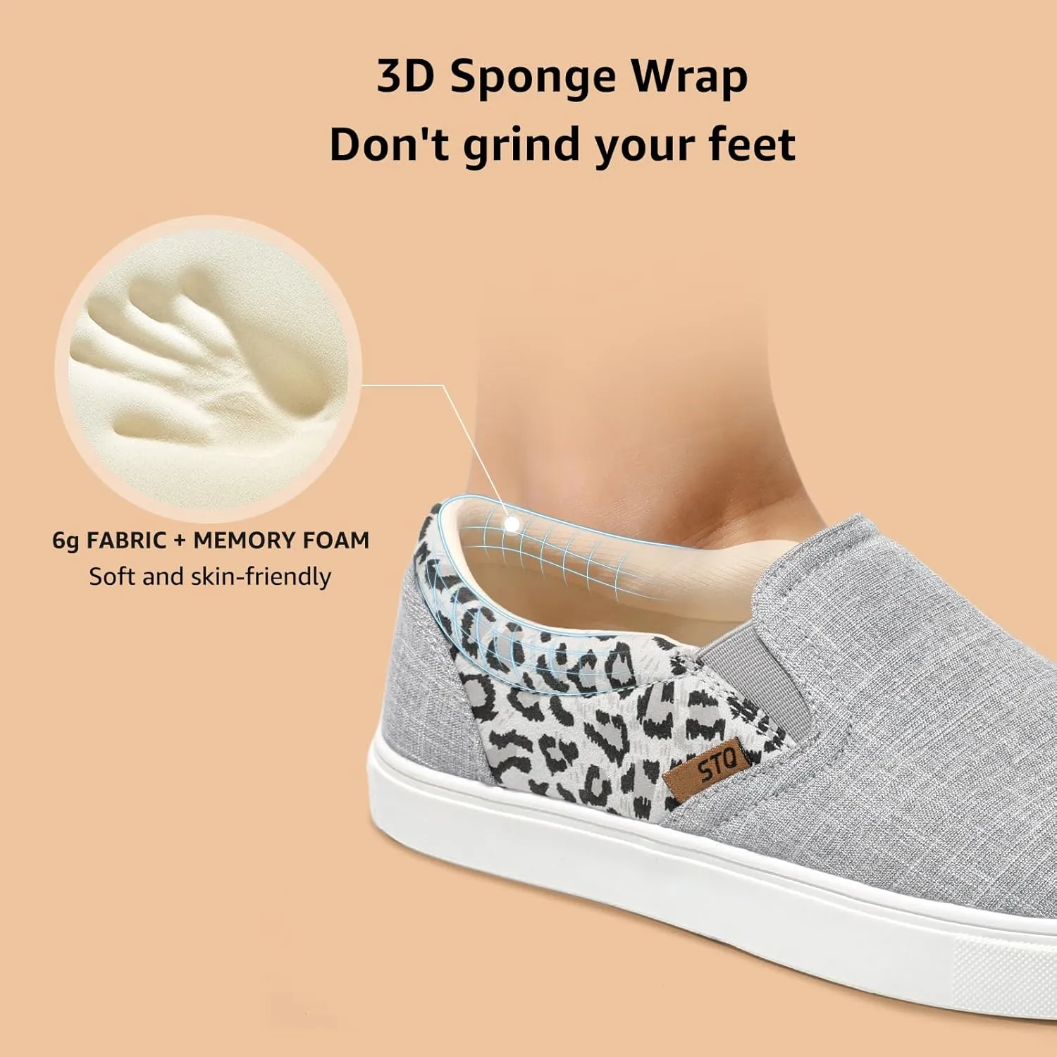 STQ Wide Toe Box Slip On Shoes for Women | Business Casual Shoes for Women Trendy Fashion Sneakers Lightweight Loafers Shoes