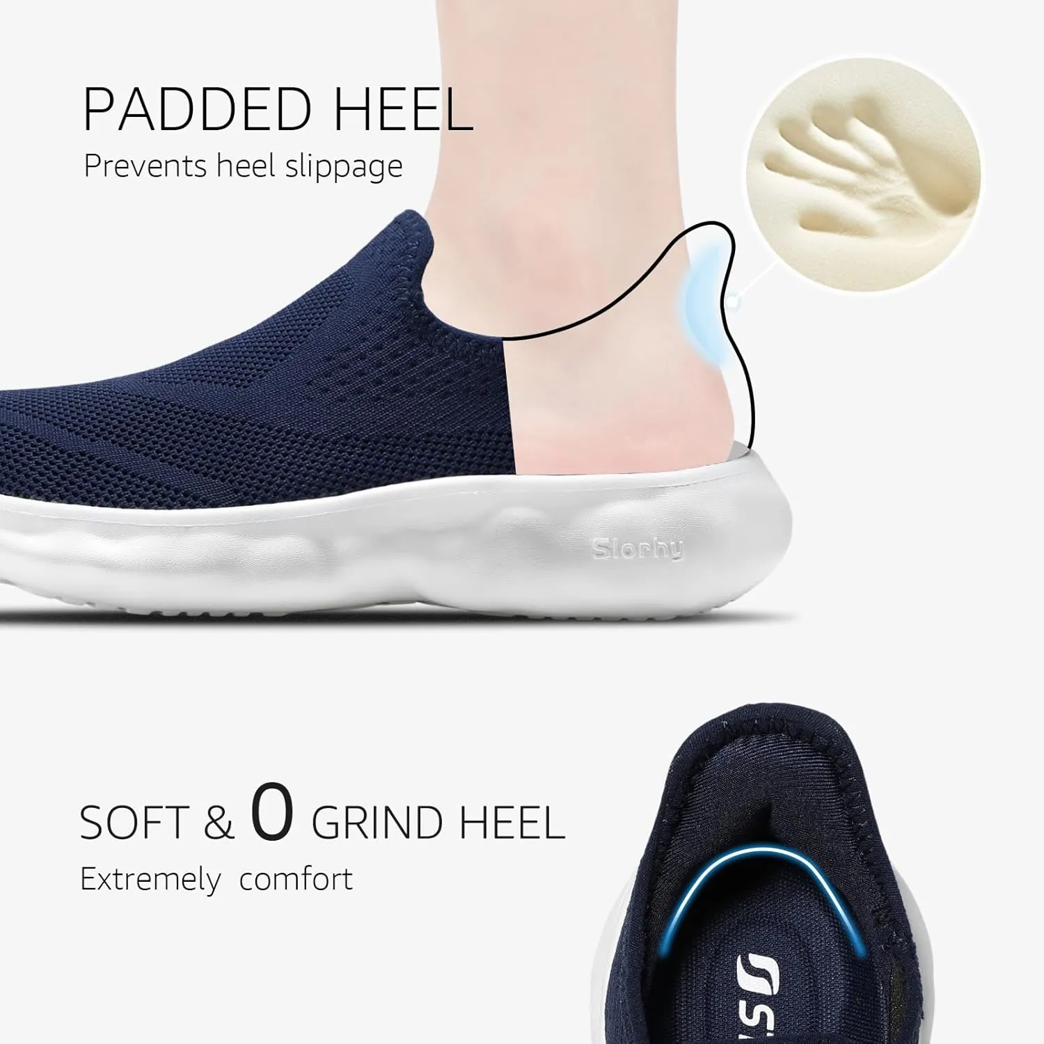 STQ Womens Slip on Sneakers Cloud-Like Sole Maternity Walking Shoes